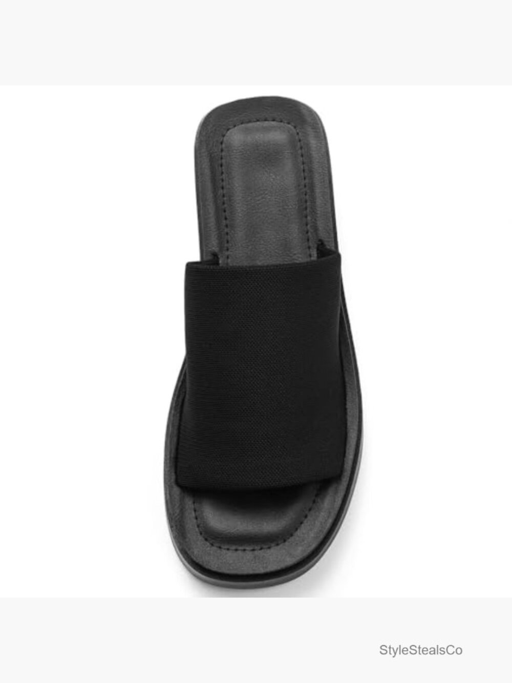 Memory Foam Platform Slide Sandals Stretch Upper Casual Wedge - Picture 5 of 6